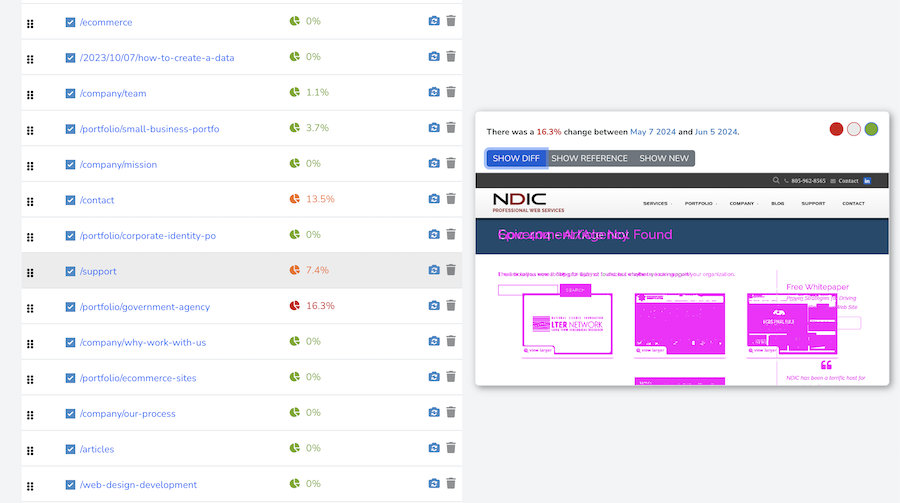 WP boom - visual comparison tool